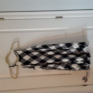 Black and cream plaid sundress sz L